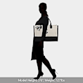 Miniatyrbilde 5 av 5: Personalisert Initial Lerret Strandveske, Monogrammert Gave Tote Bag For Kvinner
