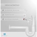 Pikkukuva 2 / 5: Siphon-allassifon 6/4\" - ?? 40 - allashan poisto 1 1/2 - 40 mm - putkisiphon pesukone/astianpesukone liitännällä - keittiön viemäri