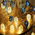Miniatyrbild 2 av 4: Ljusslinga 20 LED-lampor 4 m batteridriven för jul, sovrum, fest, bröllop, trädgård DIY. (Blå och vit) (Blå + vit)