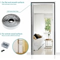 Miniatyrbillede 5 af 5: Magnetisk fluenetdør, netgardin, magnetisk lukning fra top til bund med automatisk lukning, holder frisk luft inde (120x220cm, sort)
