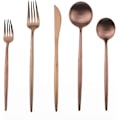 Miniatyrbild 1 av 4: Matt roséguld bestickset, 5-delat set 18/10 rostfritt stål