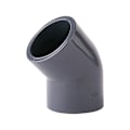 Miniatyrbillede 4 af 4: PVC-rørfitting 45 graders albue grå, pakke med 10 PVC-rørfitting 45 graders albue grå 40mm