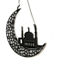 Miniatyrbild 3 av 4: Glad Eid Little Byram Känn dig vacker Hängande semesterfestkollektion Hembutik (Svart)