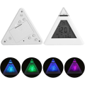 Miniatyrbild 2 av 5: Pyramid LED-väckarklocka, digital display, färgförändrande digital temperaturkalender, datum och tid