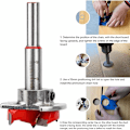 Miniatyrbild 5 av 5: Hinge Jig Borr Bits Set 35mm Justerbar Bit Positioner Hål Borr Positionering Skärare för Trä Möbler Dörrskåp Hinge Installation