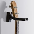 Miniatyrbild 2 av 5: Gitarrväggfäste, lyxig gitarrväggkrok automatisk lås gitarrkrok hållare fäste för hemstudio gitarr, bas