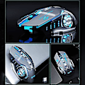 Miniatyrbillede 3 af 3: Stille Genopladelig Trådløs Mus, 2.4ghz Stabil Transmission, LED Dekorationslys, Bærbar PC Computer Mus (grå)