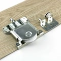 Miniatyrbillede 3 af 5: Rullesæt til skydedørsskab, rullesæt til skydedøre, skabsvindue, skydedørsskinne, føringsskinner, metalmøbelruller