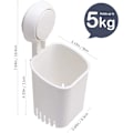 Pikkukuva 4 / 5: Hammasharjan pidike imukuppi Ei porausta ja uudelleenkäytettävä 1 sekunnin asennus Mukiteline 360° kierto Kuorma 5 kg Vedenpitävä pidike…