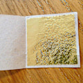 Miniatyrbild 4 av 5: 100 st 24k guldbladsark för konst hantverk design förgyllning inramning skrot för DIY kakdekoration blå