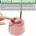 Miniatyrbillede 4 af 5: LED-skrivebordslampe til børn, USB-genopladelig blomsterfugle-bordlampe, læselampe med justerbart lys og berøringssensor, soveværelsesdekoration (lyserød)