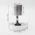 Miniatyrbild 2 av 5: 2 st 12V LED Spot Läslampa Vägg Sänglampa Justerbar strömbrytare Husbil e Cylindrisk Flexibel Inredningsbelysning för Båt RV (Silver)