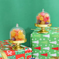 Miniatyrbild 3 av 4: 12 stycken mini godisbox, transparent plast macaron presentask med kupolformad lock transparent