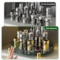 Miniatyrbild 4 av 7: Freetoo kryddställ, multifunktionell snurrorganiserare, roterande kryddställ, 360° rotationsdesign, lämplig för kök, badrum, fåfänga