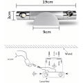 Miniatyrbillede 5 af 5: LED væglampe 6W entrévæglampe 360° roterende væglampe Badeværelseslampe Aluminiumseffekt trappelampe (6W varm hvid)