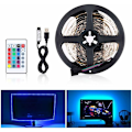 Miniatyrbild 1 av 5: USB LED-list, 5050 RGB 12V DC, LED-band inomhus dekorativ LED-list för LED-TV-bakgrundsbelysning LED-TV RGB LED-list (5M 150LED)