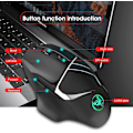 Miniatyrbilde 5 av 5: Laderbar 2.4ghz Trådløs Spillmus Med Usb-mottaker, 7 Farger Bakgrunnsbelyst For Macbook, Datamaskin Pc, Bærbar Datamaskin (600mah Litiumbatteri) (Sølv Svart)
