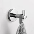 Miniatyrbillede 2 af 5: Krom badeværelses håndklæde kroge vægmonteret poleret krom Heavy Duty Premium SUS 304 rustfrit stål rustfrit 1 pakke