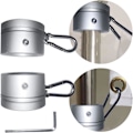 Miniatyrbild 3 av 5: 2 st aluminiumlegering vridbara flaggstångsmonteringsringar för 1,26 tums flaggstång