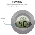 Miniatyrbillede 3 af 5: Sæt med 2 mini hygrometer termometer digital LCD-skærm udendørs indendørs fugtighedsmåler til luftfugter affugter drivhus