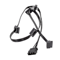 Miniatyrbild 4 av 5: IDE till SATA en till fem SATA strömkabel 80cm HDD strömkabel