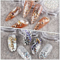 Miniatyrbild 3 av 4: Holografiska Nagelkonstpaljetter Glitterset 6 Ask 3D Naglar Glitter Metallisk Glimmande Flakes Akrylpulver Damm Paljetter För Nageldekor Holografi