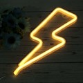 Miniatyrbild 2 av 5: Neon Lightning Neon Light LED-skyltform Ljus Väggdekor för födelsedagsfest dekoration Bröllop Julbelysning Vardagsrum (varm vit)