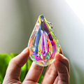 Miniatyrbild 4 av 5: Chakra färgad kristallpärla solfångare med 76mm AB prisma för fönster eller utomhus hängande (AB färg)