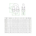 Miniatyrbillede 2 af 5: M8 Kabelbindere U-Bøjle Bolt Kabelklemme 304 Rustfrit Stål Kabelklemme Sadel Wire Rope Clips til Udendørs Tøj Tørrestativ 10PCS