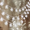 Miniatyrbild 1 av 5: Led Creative Snowflake Light-10 meter 80 lampor-med blinkande batteri