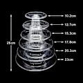 Miniatyrbild 2 av 5: Rund Macaron Tower 6 Tier Transparent Tårtställ Plast Macaron Display Ställ För Bröllop Födelsedagsfest Dessert