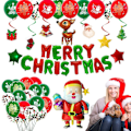 Miniatyrbild 3 av 5: 1 Set Latex Julballonger Jultomten Älg Xmas Tree Julfest Ballonger Juldekoration för hemmet