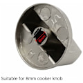 Miniatyrbild 3 av 5: 4 st Spisknoppar 8mm universal silvermetallkontrollrattar utbytesrattar för gasspis och spishäll