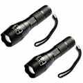 Miniatyrbild 1 av 5: 2 kraftfulla LED-ficklampor med 2 18650-batterier, taktisk ficklampa med USB-laddare