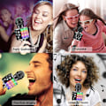 Miniatyrbild 5 av 5: Karaoke Bluetooth-mikrofon, 5-i-1 barn och vuxna inspelning och sångmikrofon (rosa)