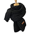 Miniatyrbild 3 av 5: Varm höst- och vinterscarf, Grils enfärgad vinterhalsduk (SVART)