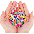 Miniatyrbilde 3 av 5: 200 Stykker Blomsterformet Polymerleireperler Blomster Smilende Ansiktsperler DIY Blomsteransiktsperler Polymerleire Smilende Blomster Lykkelige Ansiktsperler For Smykker Armbånd