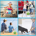 Miniatyrbild 4 av 4: Hopfällbar strandhink set 6,5 tum stor sand bärbar hink set