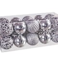 Miniatyrbild 2 av 3: Julgranskulor Silver Plast 5 x 5 x 5 cm (20 stycken)