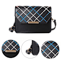 Miniatyrbild 3 av 5: Crossbody-väskor för kvinnor Läderhandväska med justerbar rem Axelväskor svart