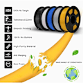 Miniatyrbild 3 av 4: Filament 1,75 mm Pla Plus 3D-skrivarfilament Dimensionell noggrannhet +/- 0,03 mm 1 kg spole (2,2 kg) 3D-skrivarfilament för 3D-skrivare Gul