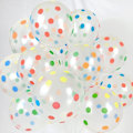 Miniatyrbillede 5 af 5: 50 stk. Polka Dot Balloner, 12 tommer Regnbue Balloner, Klar Latex Runde Balloner med Multifarvede Prikker til Børn Kvinder Mænd Fødselsdag Bryllup Jubilæum
