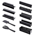 Miniatyrbild 7 av 7: 10X Sushi Molds Set, flera former Sushi Making Kit, Sushi Maker för nybörjare, DIY Sushi Rolling Tool Set