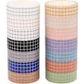 Miniatyrbild 2 av 5: Grid Washi Tape Set, 14 Rullar 15 Mm Bred Dekorativa Färgade Maskeringstejp För Scrapbooking, DIY Dekoration Och Hantverk, Bullet Journals, Planerare, Junk J