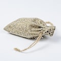 Miniatyrbild 3 av 3: 10 st linnedrastringpåse dragsnörepåse förvaringsförpackningspåse presentpåsar (8 X 11 cm)