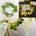 Miniatyrbild 4 av 4: LED-slingor med konstgjord Wisteria 2m 20 LED-lampor för trädgård utomhusvägg djungelfest bröllopsbåge blomsterdekoration