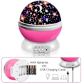 Miniatyrbilde 5 av 5: 360 Graders Rotasjonsprojektor Lampe Taklampe, Led Barne nattlys 7 Fargemoduser, Bursdagsgave, Julegave