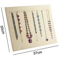 Miniatyrbild 5 av 5: 17 krokar halsband display sammet halsband display stativ örhänge smycken display (17 krokar halsband display)