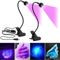 Miniatyrbillede 5 af 5: LED UV-lampe, klips type, fleksibel metalslange, USB UV-lampe, mini UV-gel-hærdende lampe, bordlampe, negletørrer, DIY-manicure, 1 stk. (sort)