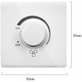 Miniatyrbild 2 av 5: Takfläktsjustering - 220 V 10 A väggströmbrytare för dimmer från 15 till 300 W - Typ 86